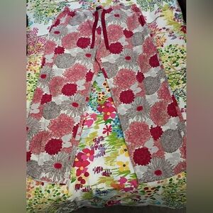 Ann Taylor Floral Pink and Gray Lounge Or Pajama Pants Size XL